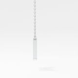 0.202 TCW Round Lab Grown Diamond M Initial Pendant Necklace