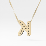 0.27 TCW Round Lab Grown Diamond K Initial Pendant Necklace