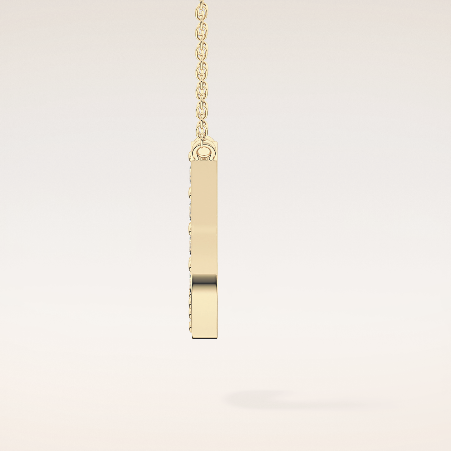 0.356 TCW Round Cut Moissanite J Initial Pendant Necklace