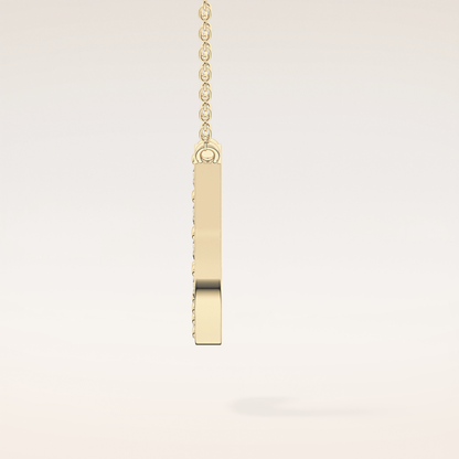 0.356 TCW Round Cut Moissanite J Initial Pendant Necklace