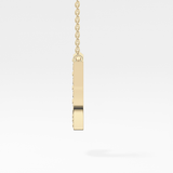 0.356 TCW Round Lab Grown Diamond J Initial Pendant Necklace