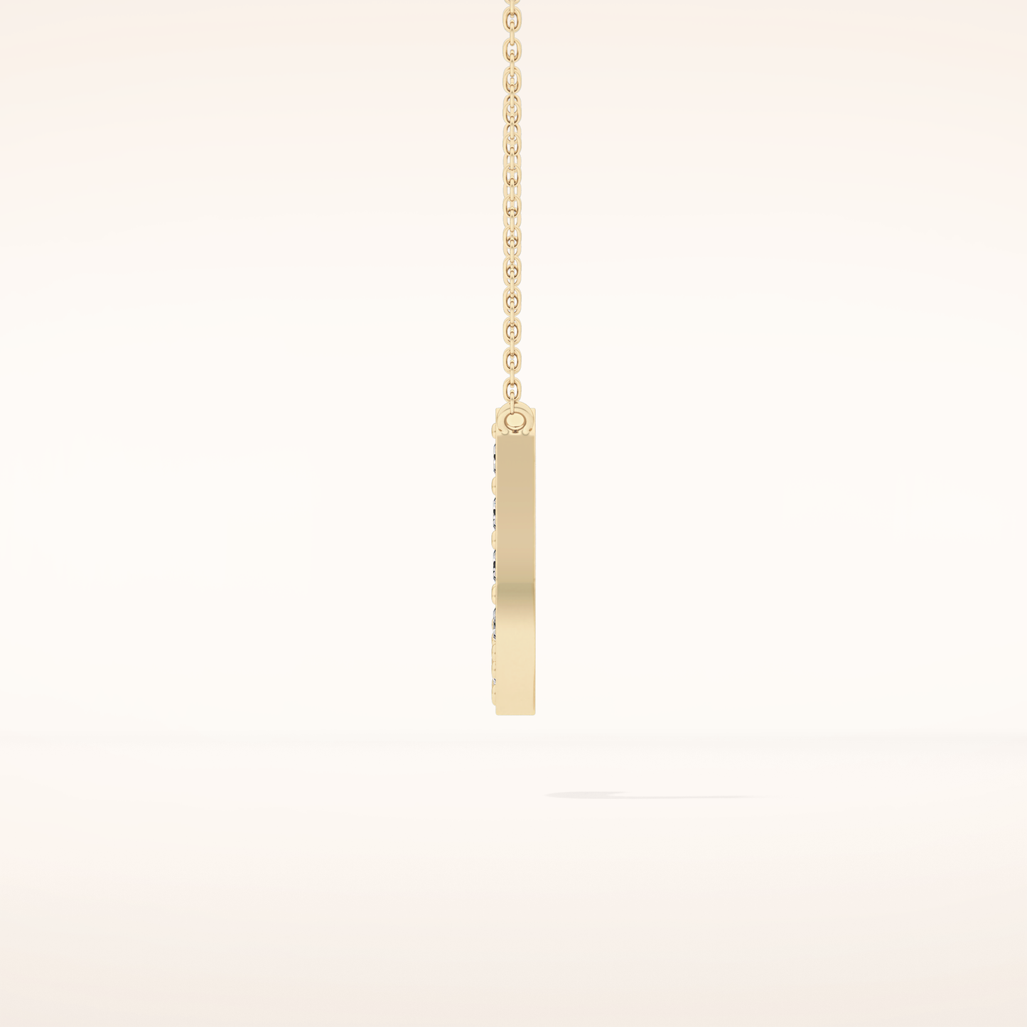 0.356 TCW Round Cut Moissanite J Initial Pendant Necklace