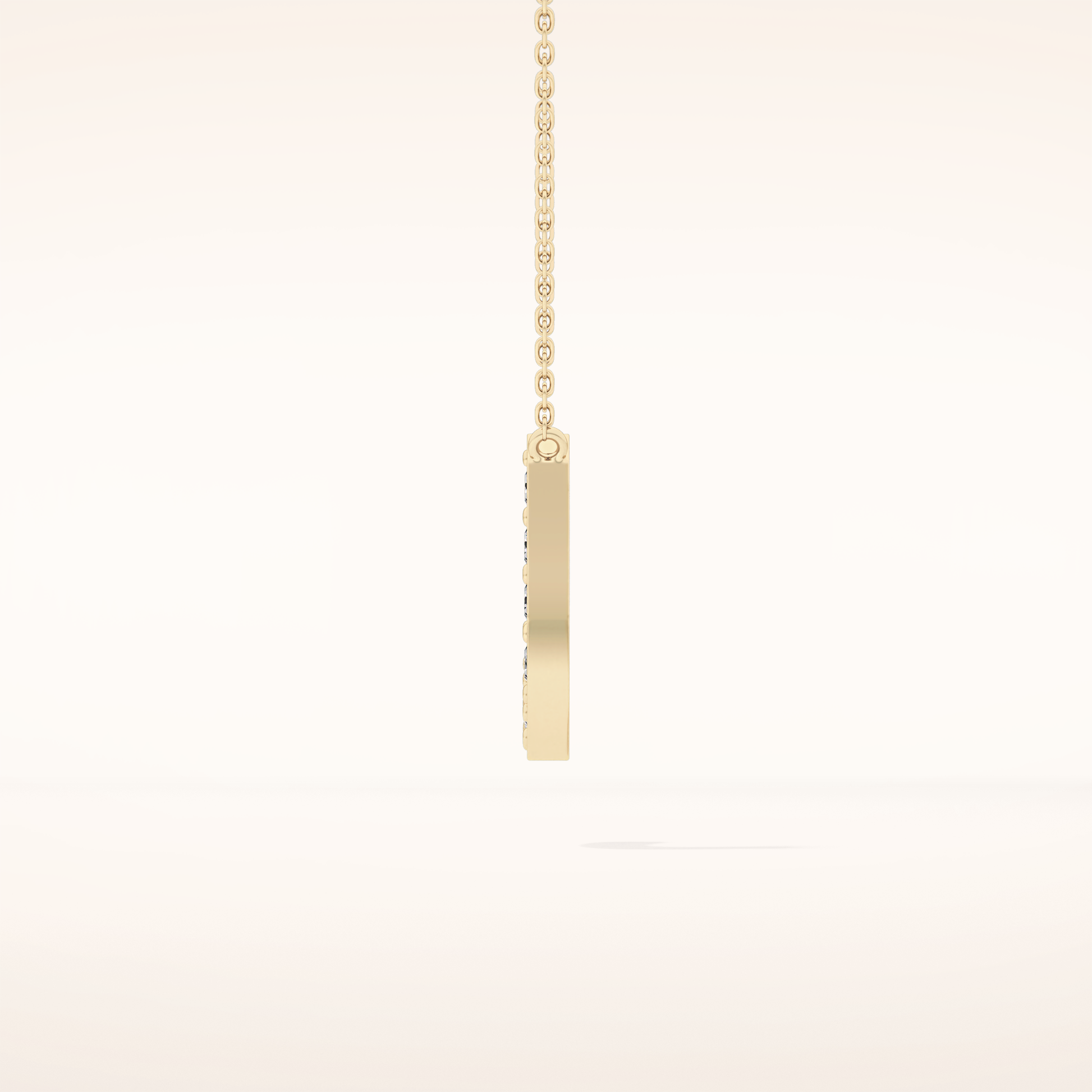 0.356 TCW Round Cut Moissanite J Initial Pendant Necklace