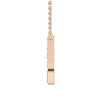 0.356 TCW Round Lab Grown Diamond J Initial Pendant Necklace