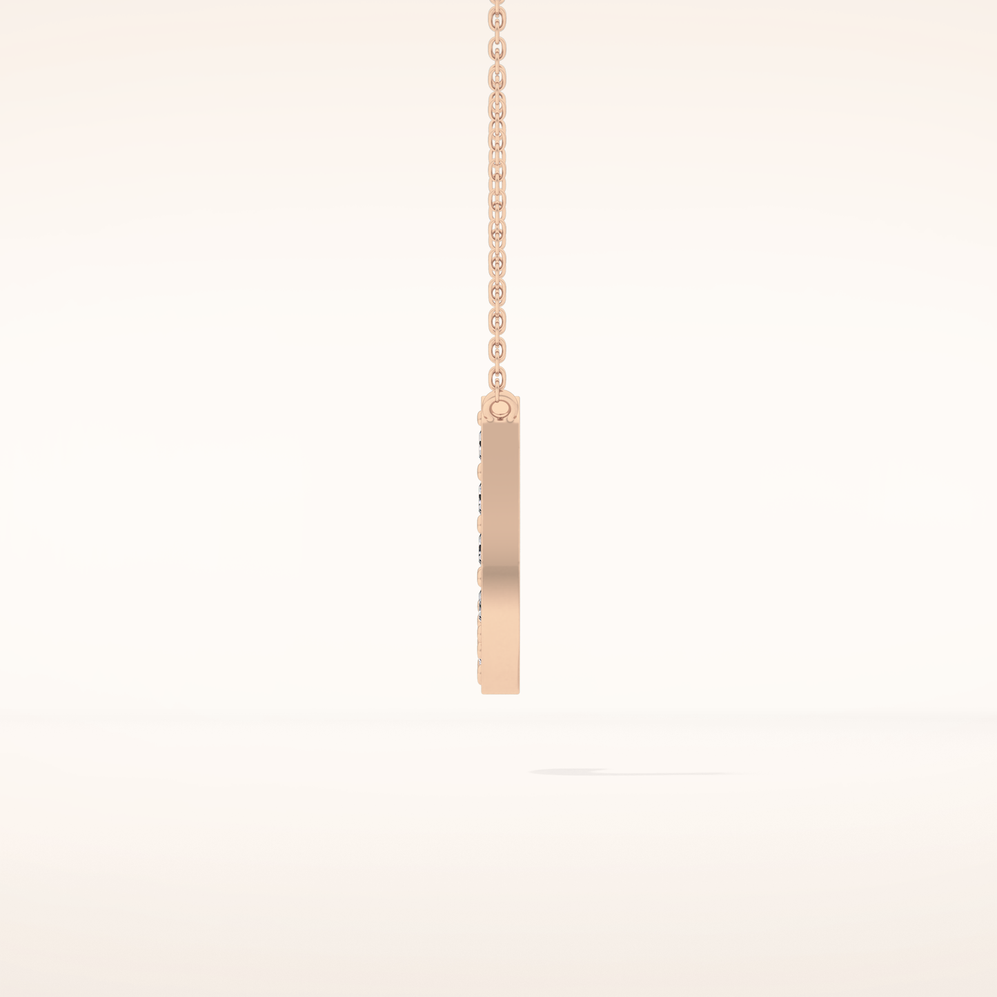 0.356 TCW Round Cut Moissanite J Initial Pendant Necklace