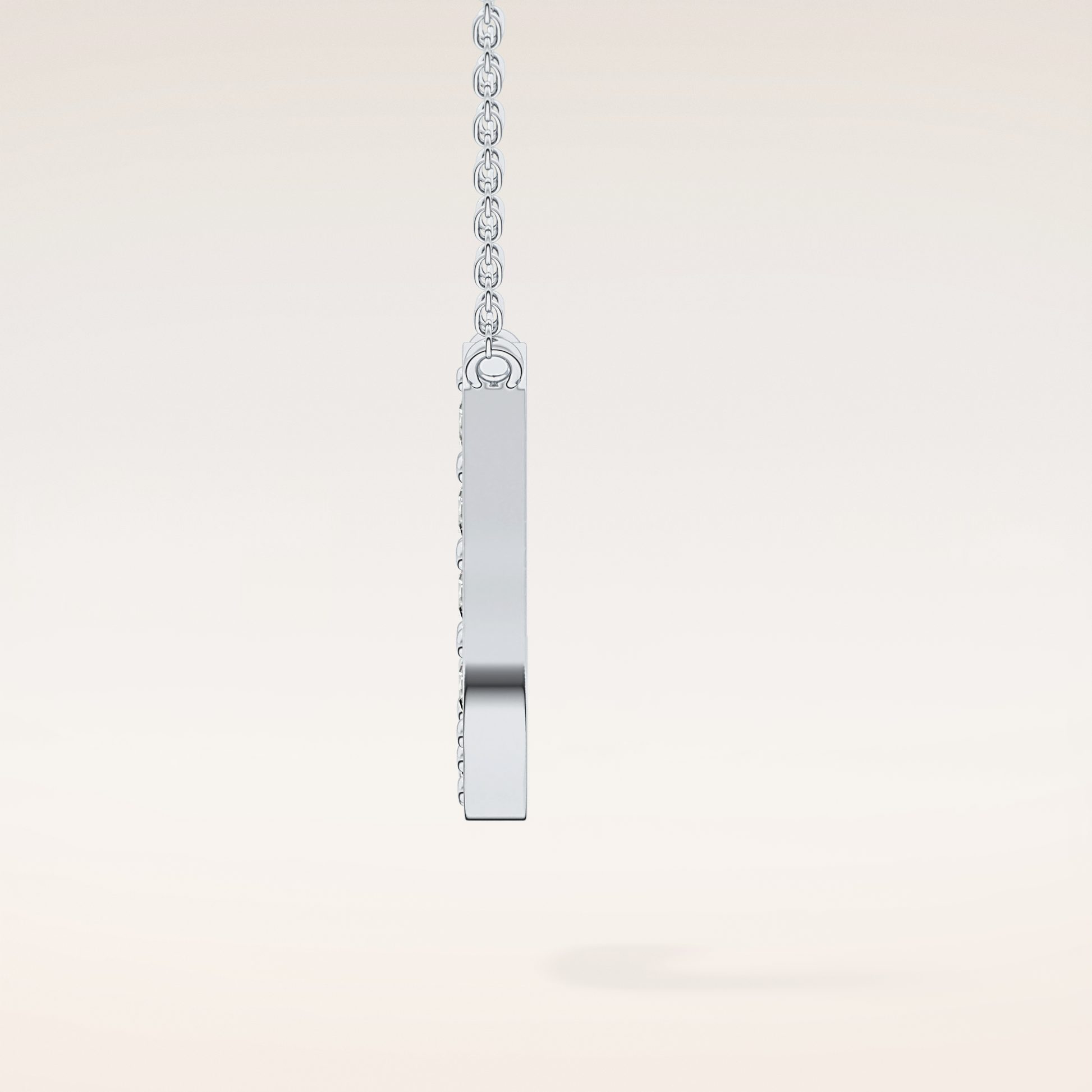 0.356 TCW Round Cut Moissanite J Initial Pendant Necklace