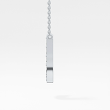 0.356 TCW Round Lab Grown Diamond J Initial Pendant Necklace