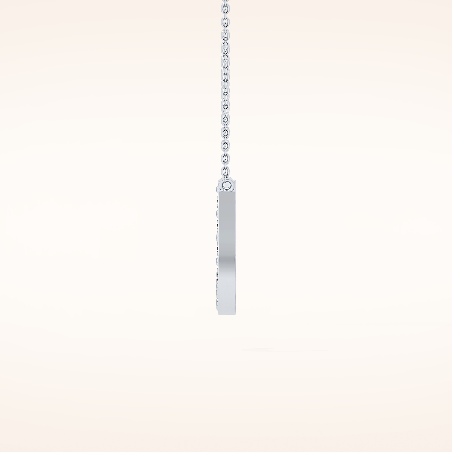 0.356 TCW Round Cut Moissanite J Initial Pendant Necklace