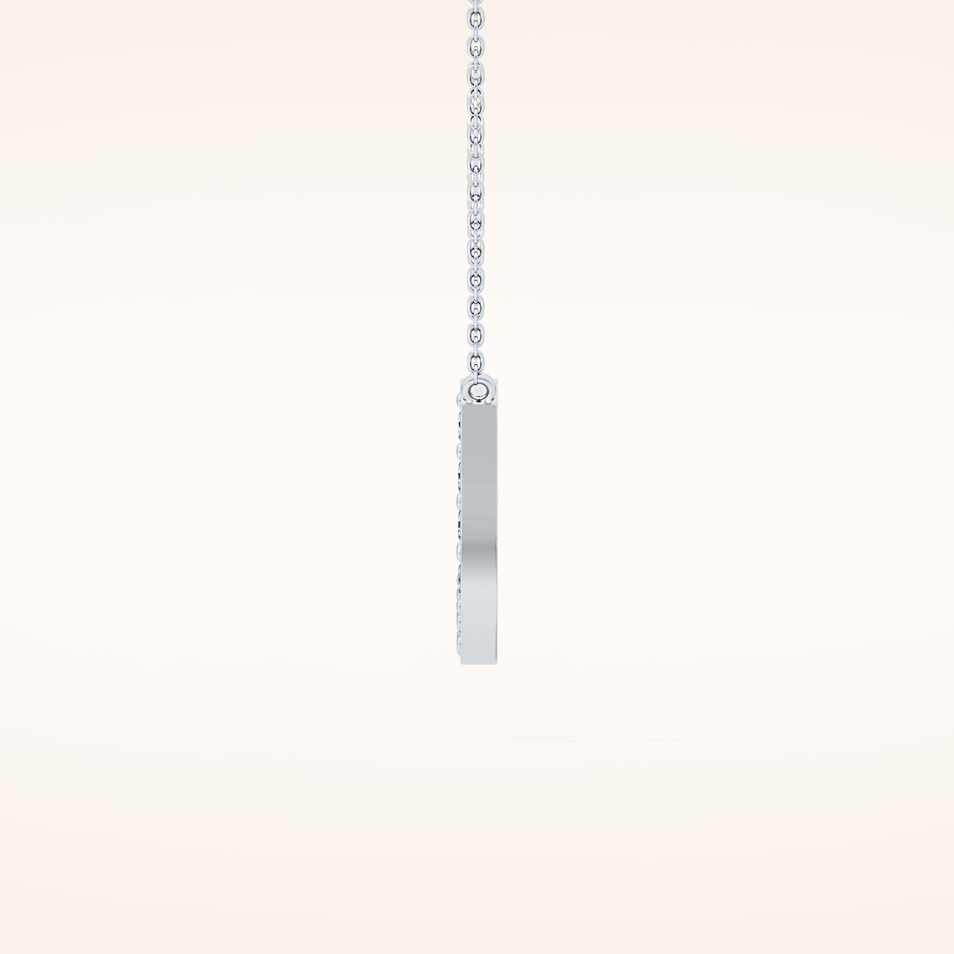 0.356 TCW Round Cut Moissanite J Initial Pendant Necklace