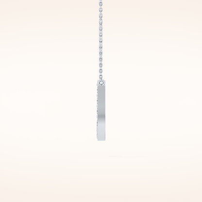 0.356 TCW Round Cut Moissanite J Initial Pendant Necklace