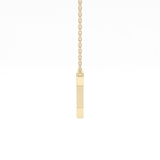 0.083 TCW Round Lab Grown Diamond I Initial Pendant Necklace