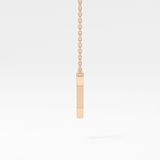 0.083 TCW Round Lab Grown Diamond I Initial Pendant Necklace