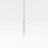 0.083 TCW Round Lab Grown Diamond I Initial Pendant Necklace