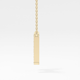 0.36 TCW Round Lab Grown Diamond H Initial Pendant Necklace