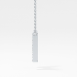 0.36 TCW Round Lab Grown Diamond H Initial Pendant Necklace