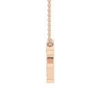 0.342 TCW Round Lab Grown Diamond F Initial Pendant Necklace
