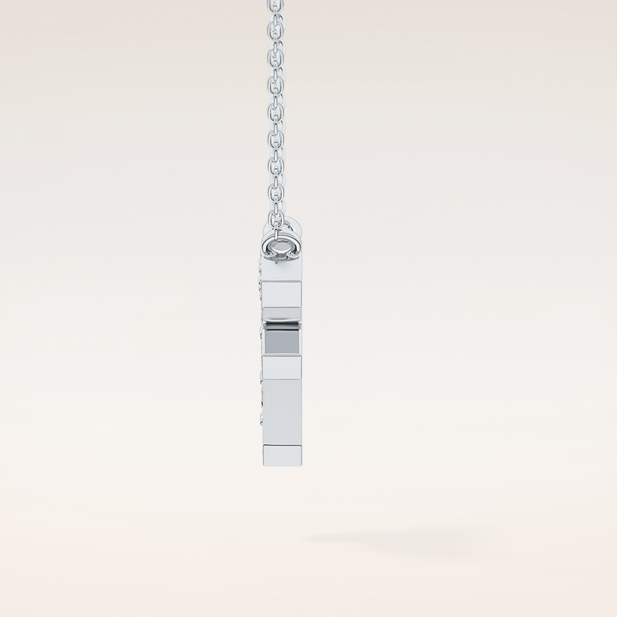 0.342 TCW Round Cut Moissanite F Initial Pendant Necklace