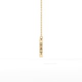 0.385 TCW Round Lab Grown Diamond E Initial Pendant Necklace