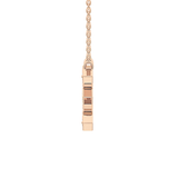 0.385 TCW Round Lab Grown Diamond E Initial Pendant Necklace