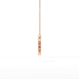 0.385 TCW Round Lab Grown Diamond E Initial Pendant Necklace