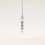 0.385 TCW Round Cut Moissanite E Initial Pendant Necklace