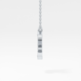 0.385 TCW Round Lab Grown Diamond E Initial Pendant Necklace