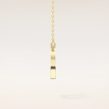 0.243 TCW Round Cut Moissanite D Initial Pendant Necklace