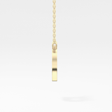 0.243 TCW Round Lab Grown Diamond D Initial Pendant Necklace