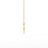 0.243 TCW Round Lab Grown Diamond D Initial Pendant Necklace