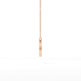 0.243 TCW Round Lab Grown Diamond D Initial Pendant Necklace