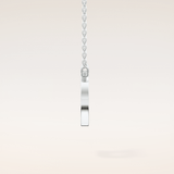 0.243 TCW Round Cut Moissanite D Initial Pendant Necklace