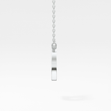 0.243 TCW Round Lab Grown Diamond D Initial Pendant Necklace