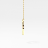 0.24 TCW Round Lab Grown Diamond C Initial Pendant Necklace