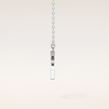 0.24 TCW Round Cut Moissanite C Initial Pendant Necklace
