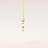 0.323 TCW Round Cut Moissanite B Initial Pendant Necklace