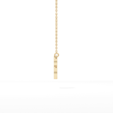 0.323 TCW Round Lab Grown Diamond B Initial Pendant Necklace
