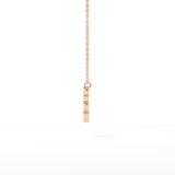 0.323 TCW Round Lab Grown Diamond B Initial Pendant Necklace