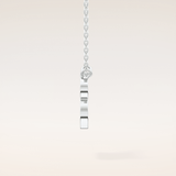 0.323 TCW Round Cut Moissanite B Initial Pendant Necklace
