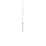0.323 TCW Round Lab Grown Diamond B Initial Pendant Necklace