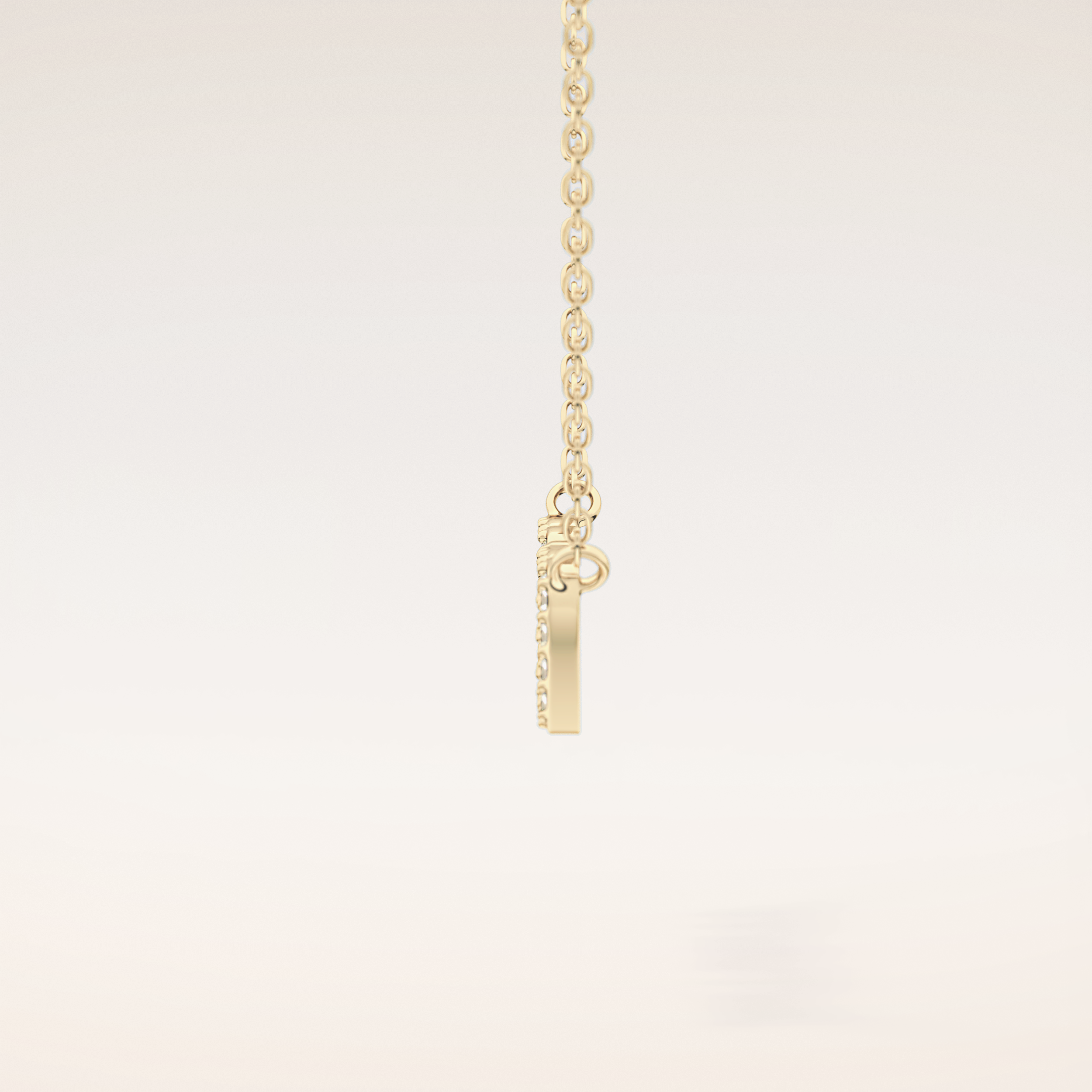 0.17 TCW Round Cut Moissanite MAMA Necklace