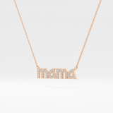 0.17 TCW Round Lab Grown Diamond MAMA Necklace