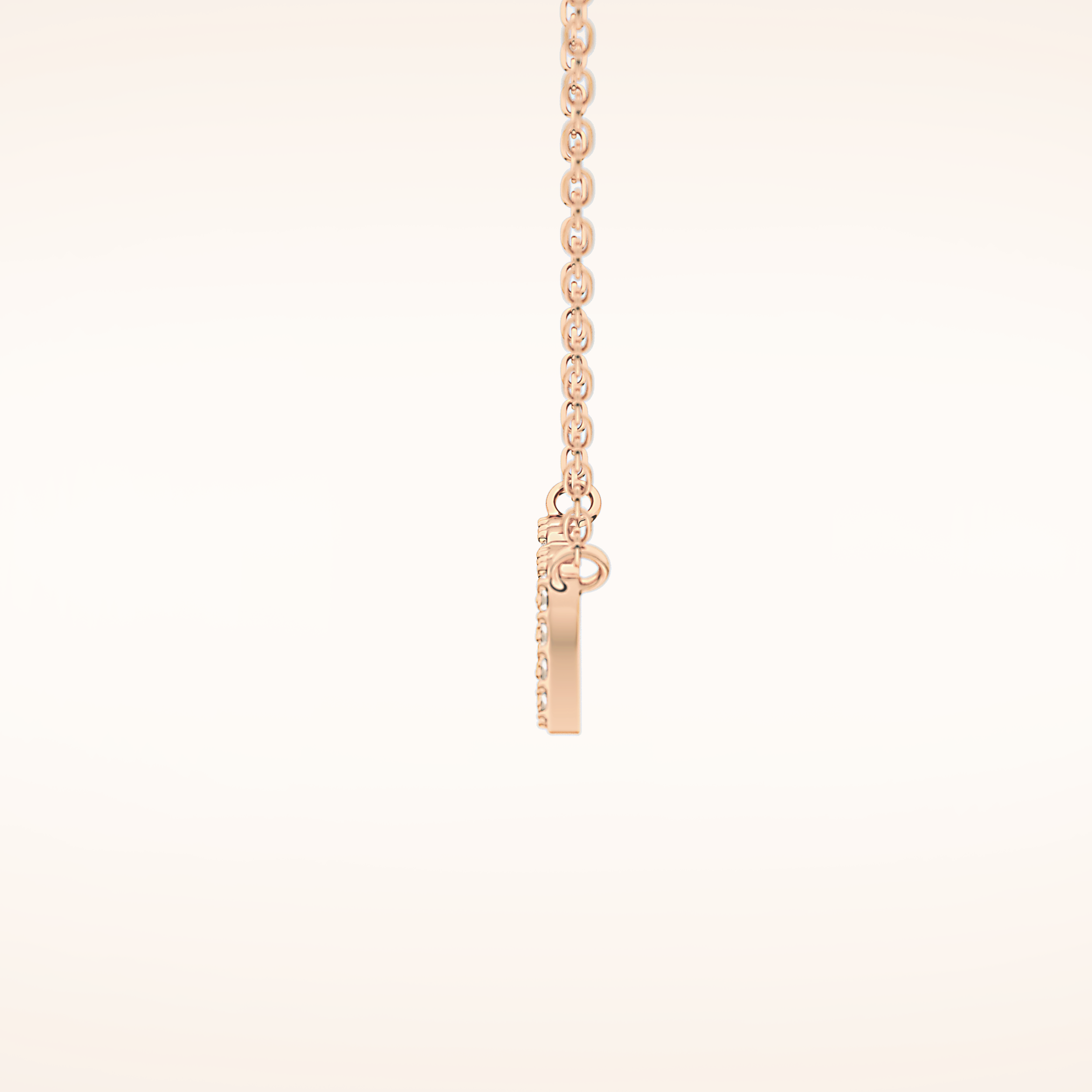 0.17 TCW Round Cut Moissanite MAMA Necklace