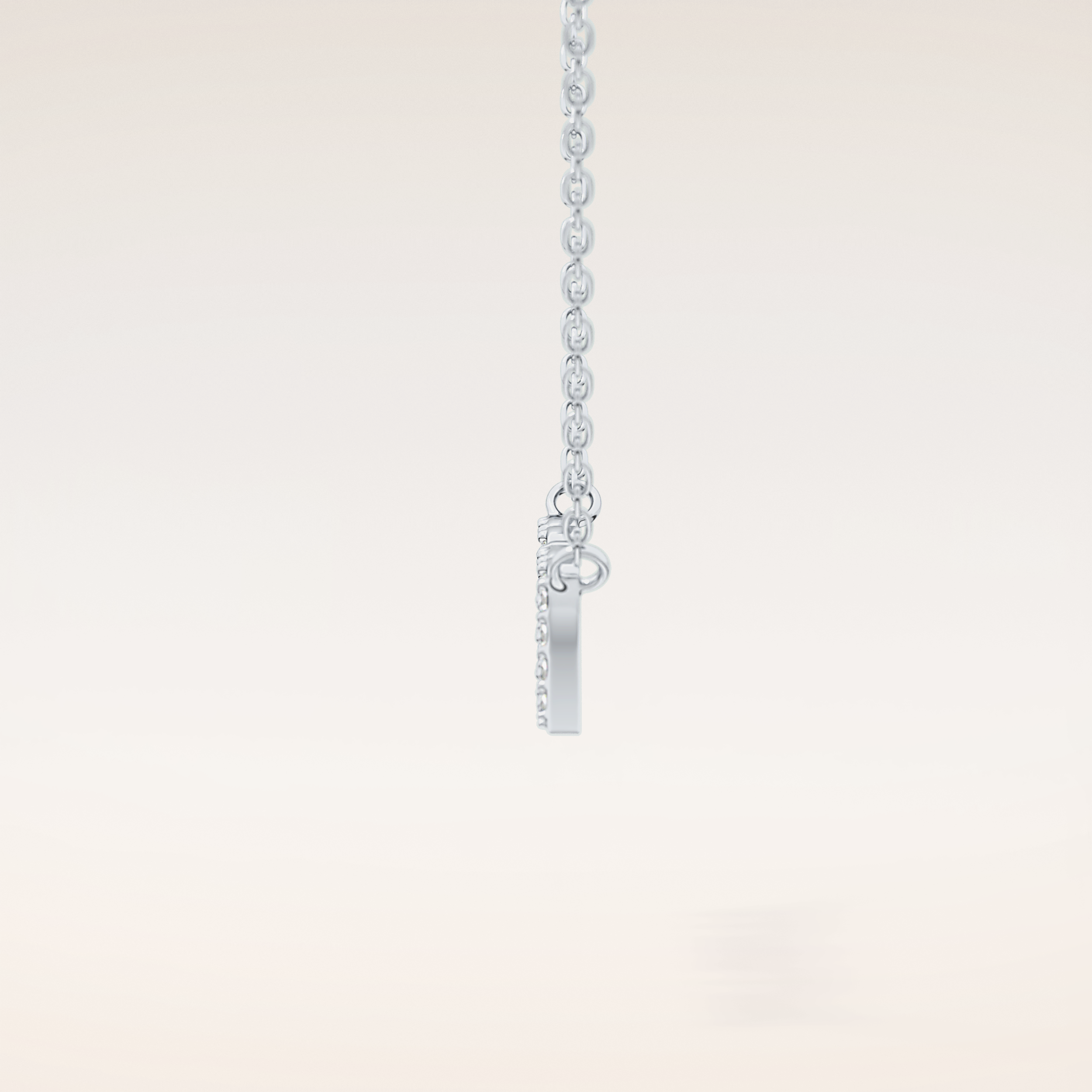 0.17 TCW Round Cut Moissanite MAMA Necklace