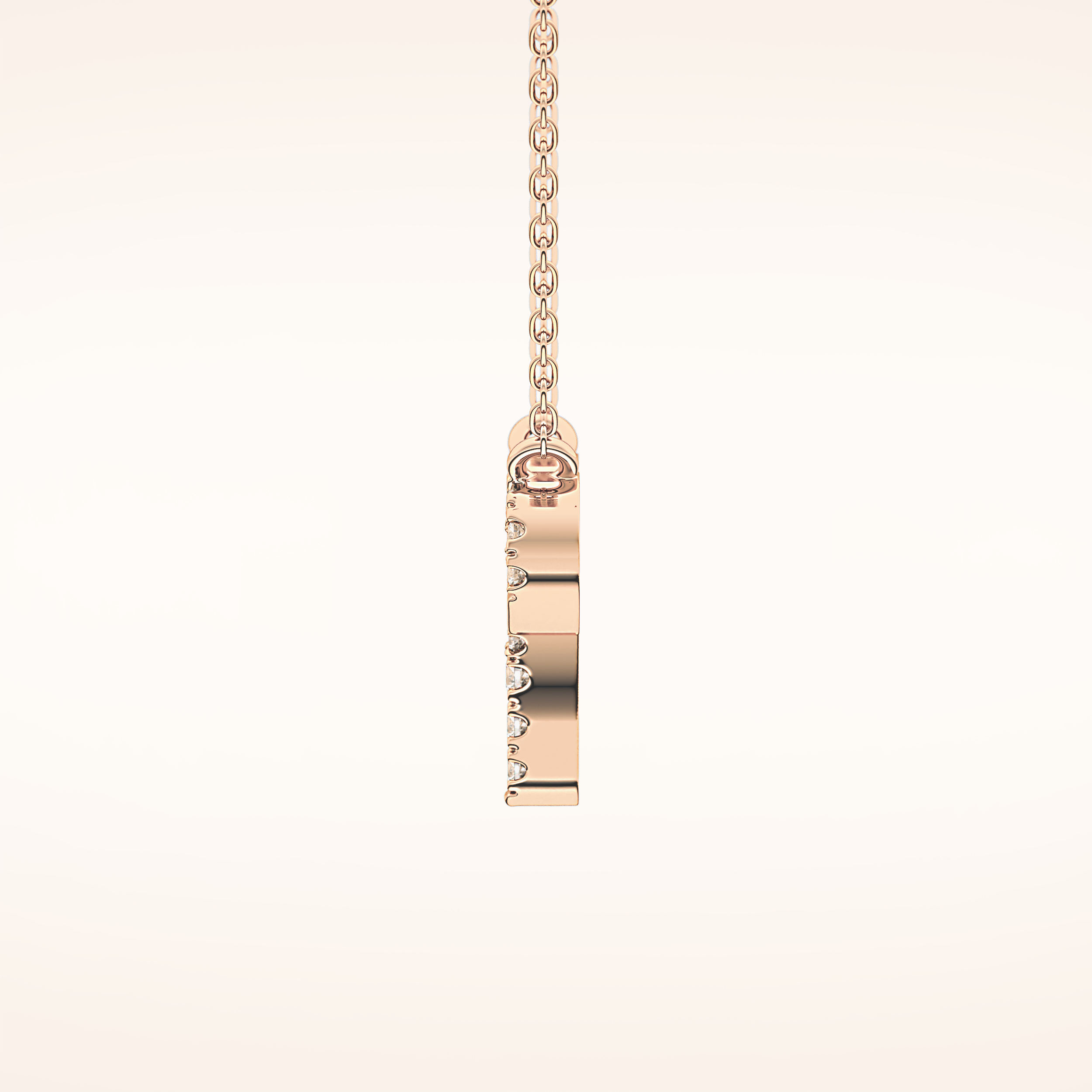 0.098 TCW Round Cut Moissanite Aries Zodiac Sign Necklace