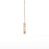 0.098 TCW Round Lab Grown Diamond Aries Zodiac Sign Necklace