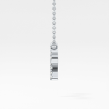0.098 TCW Round Lab Grown Diamond Aries Zodiac Sign Necklace