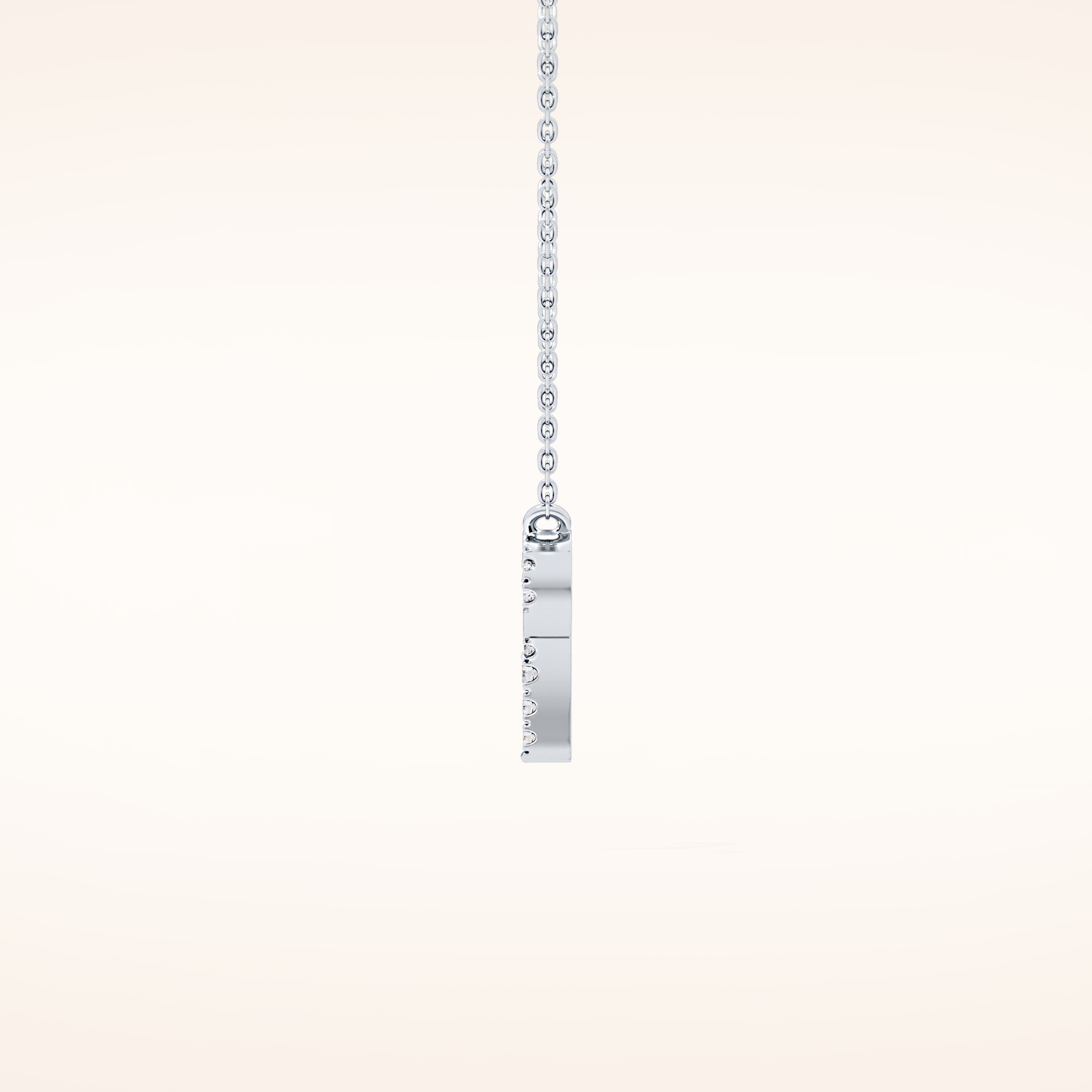 0.098 TCW Round Cut Moissanite Aries Zodiac Sign Necklace