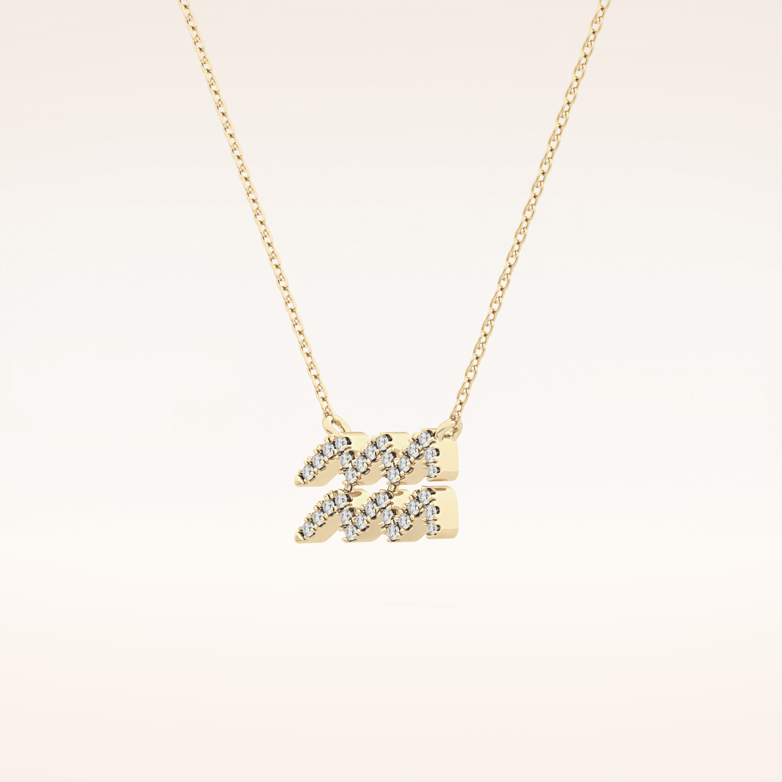 0.114 TCW Round Cut Moissanite Aquarius Zodiac Sign Necklace