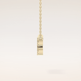 0.114 TCW Round Cut Moissanite Aquarius Zodiac Sign Necklace