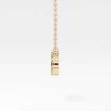 0.114 TCW Round Lab Grown Diamond Aquarius Zodiac Sign Necklace